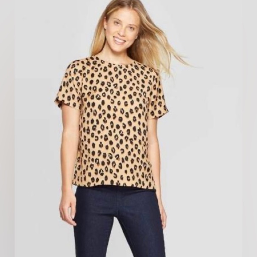 A New Day Women’s Leopard Print Top Sz. M